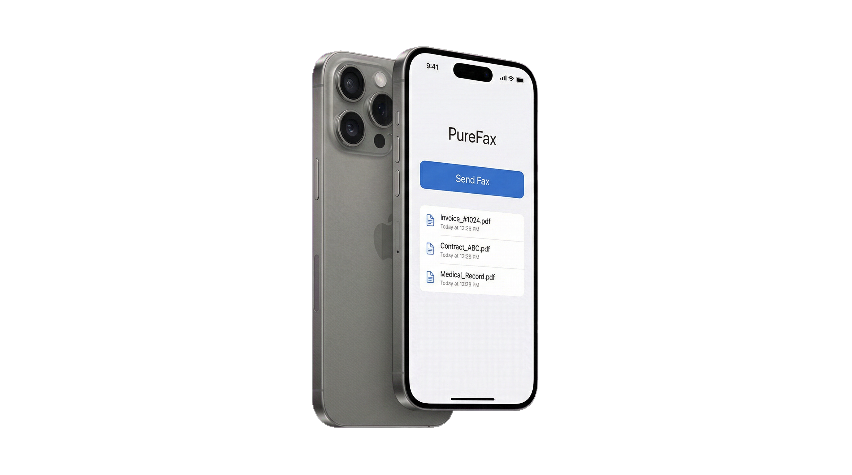 PureFax App Interface